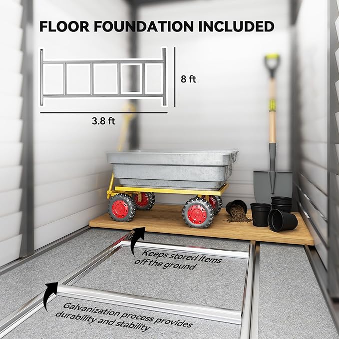 Outsunny 4.6' x 9' Steel Outdoor Storage Shed, Lean to Shed, Metal Tool House with Foundation Kit, Lockable Doors, Gloves and 2 Air Vents for Backyard, Patio, Lawn, Dark Gray
