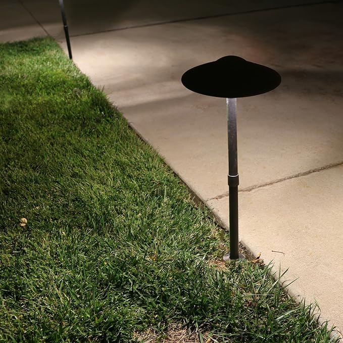 Lumina Lighting® 3W Landscape Lighting 12V Landscape Lights Low Voltage Landscape Path Lights Warm White Waterproof Outdoor Replaceable G4 LED Bulb for Garden Pathway Lawn Yard (Black, 8-Pack)