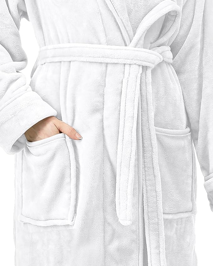 NY Threads Premium Womens Robe, Plush Fleece Long Bath Robe for Women, Fluffy Soft Women's Bathrobe