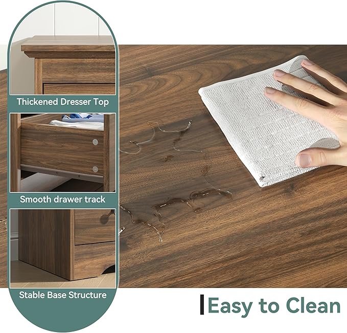 Brown Dresser for Bedroom，55" Wide 8 Drawers Dressers,Modern Wooden Chest for Living Room, Hallway