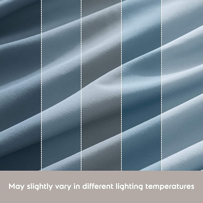 Nestl Queen Sheet Set - Luxury 1800 Ultra-Soft Microfiber Bed Sheets - Double Brushed - Deep Pockets - Easy Fit - 4 Piece Set - Bedding Sheets & Pillowcases (Queen, Stone Blue)