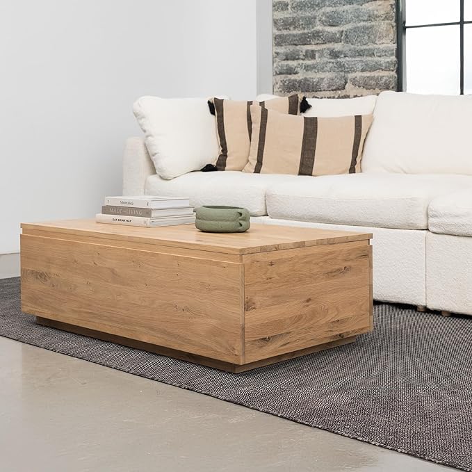 Transformer Table Lift Top Coffee Table with Storage, Modern Coffee Table for Living Room, Home Office & Dining, Space-Saving Small Coffee Desk with Panel Hidden Storage for Transformer Dining Table