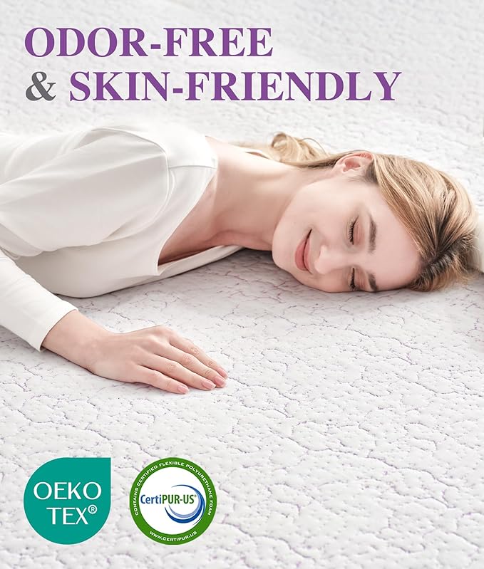SINWEEK 3 Inch Firm Queen Mattress Topper with Cooling Gel Memory Foam & Ventilated Cover - Stretch Straps & Anti-Slip Bottom, CertiPUR-US Certified, Pressure Relief for Back/Stomach/Side Sleepers