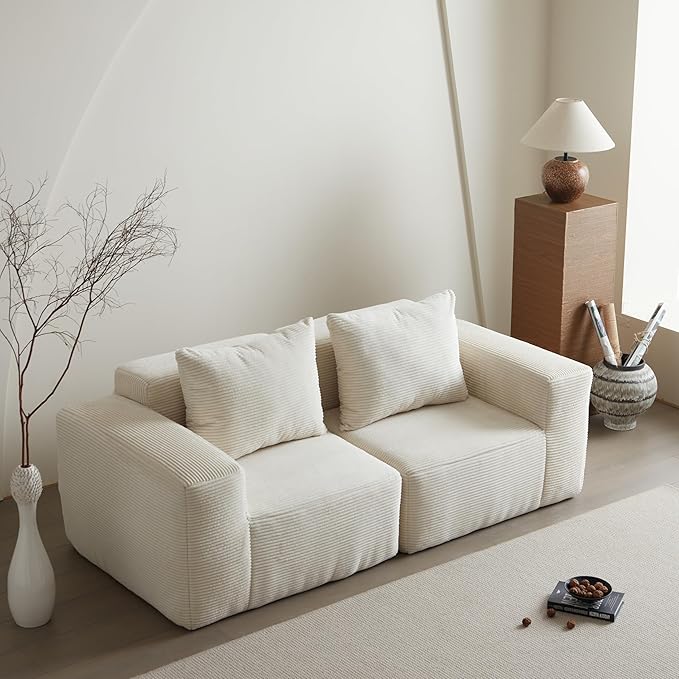 Futon Sofa Bed, Sectional Small Couch, Sleeper Sofa, Loveseat, Modern Futon Couch, Sofa Cama, Couches for Living Room, Bedroom, Beige