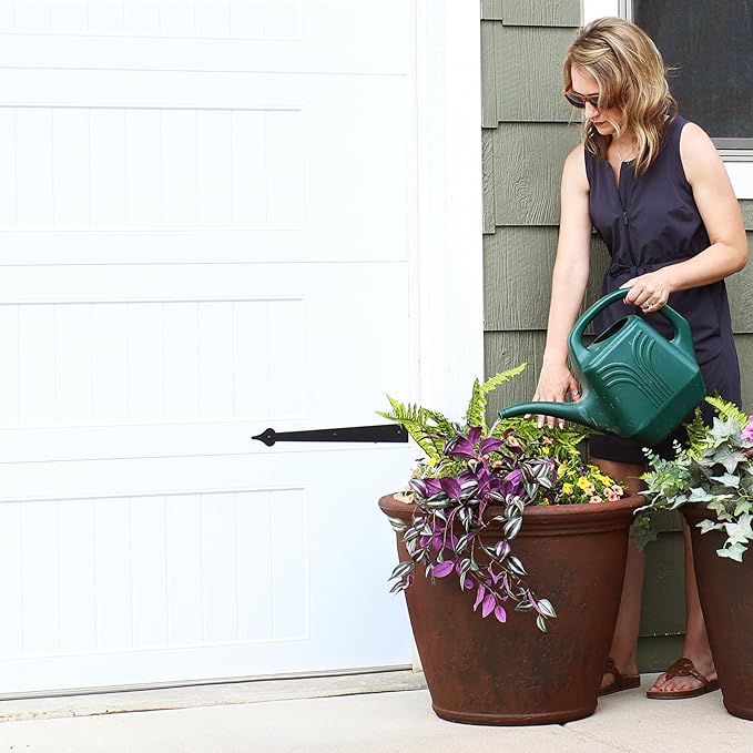 Sunnydaze 24-Inch Anjelica Large Plastic Pot for Plants - Double-Walled Outdoor Polyresin Round Planter Porch Pot with Drillable Drainage Holes - Rust - 3pk