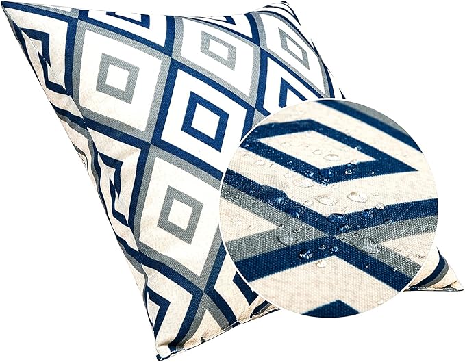 JMGBird Patio Pillows Waterproof with Inserts 18 * 18 Inch Outdoor Pillow for Patio Furniture