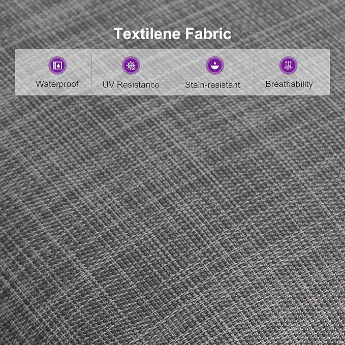 PURPLE LEAF 11 Pieces Outdoor Dining Set Patio Table and Chairs Set Aluminum Wicker Rattan Patio Furniture Set for Lawn Garden Porch Beige Marble Color Outdoor Set