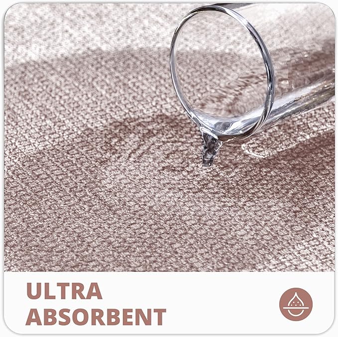 Bath Mat,Ultra Thin Bathroom Rugs,Rubber Bath Mats for Bathroom,No Slip Bath Rugs,Quick Dry,Machine Washable,Low Pile,Absorbent,Shower Outside,Sink,Home Decor Accessories.Beige,1'5"x2'3"(17x27inch)