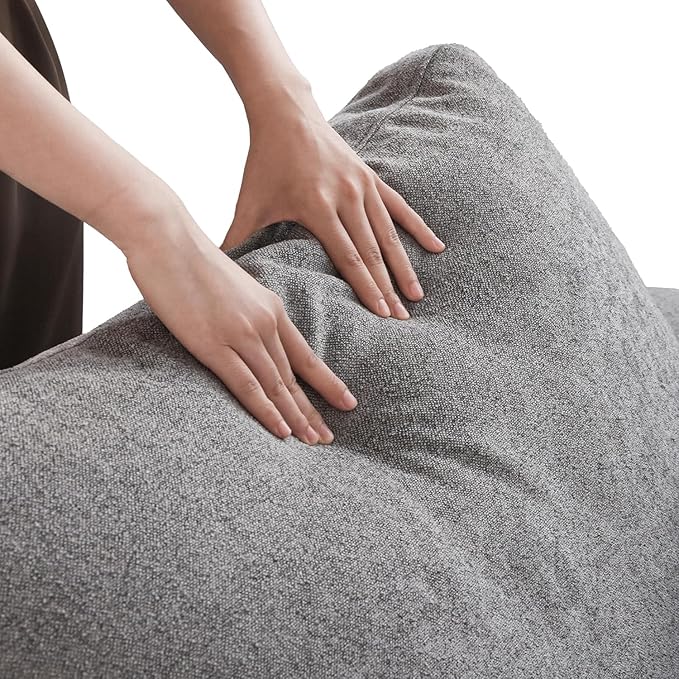 JACH V-Shaped Cloud Sectional Couch for Living Room, 5-Seats Modular Convertible Sofas, Sofa Covers Removable, Cloud Sofa for Living Room, Apartment (Grey)