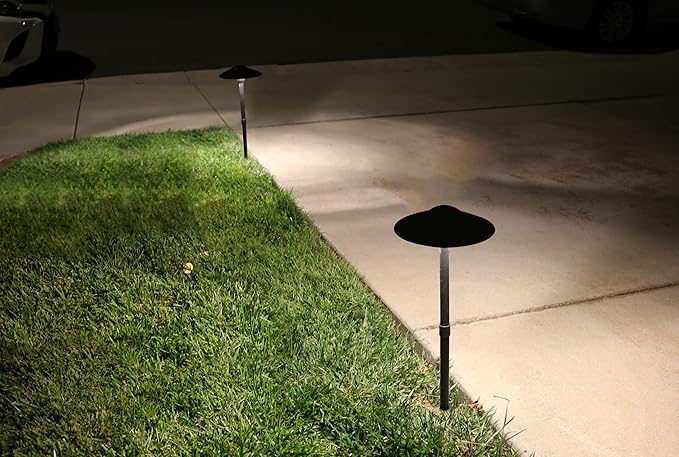Lumina Lighting® 3W Landscape Lighting 12V Landscape Lights Low Voltage Landscape Path Lights Warm White Waterproof Outdoor Replaceable G4 LED Bulb for Garden Pathway Lawn Yard (Black, 2-Pack)