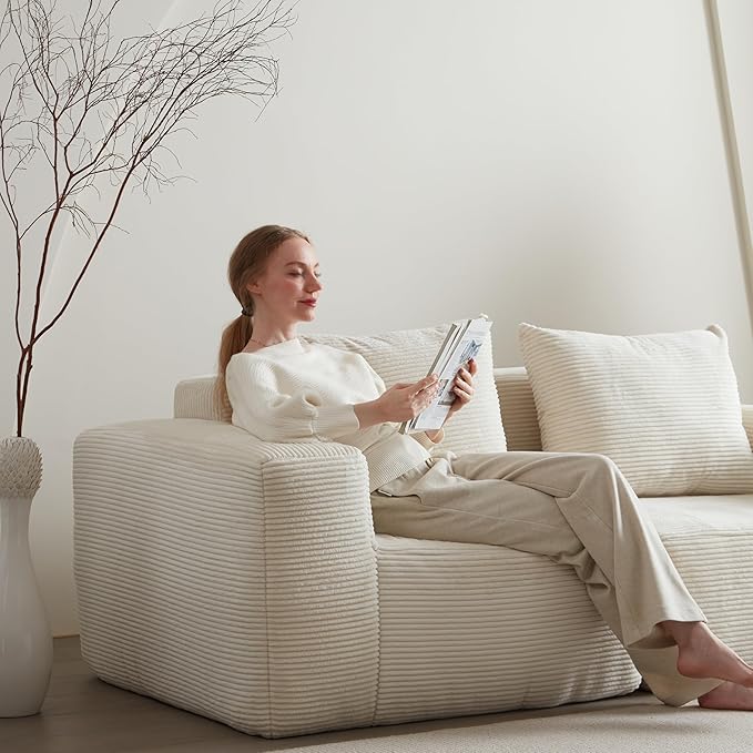 Futon Sofa Bed, Sectional Small Couch, Sleeper Sofa, Loveseat, Modern Futon Couch, Sofa Cama, Couches for Living Room, Bedroom, Beige