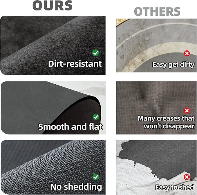 Black Bath Mat, Bathroom Rugs Non Slip Washable Thin Absorbent Quick Dry Bath Mat Fits Under Door Bathroom Floor Mat Perfect for Bath, Shower, or Sink 24"x60" Black