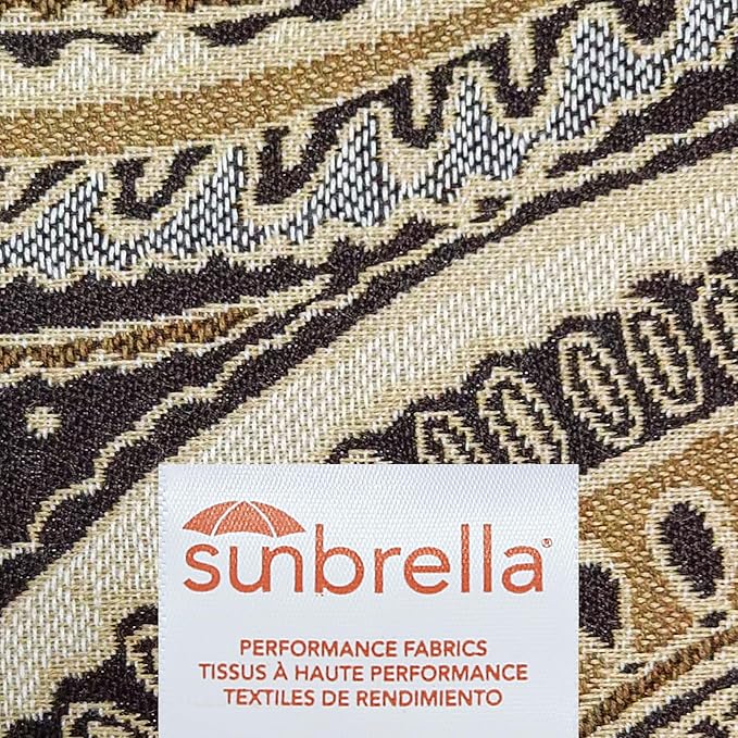 Outdoor Sunbrella Decorative Pillows Pack of 4, 20" x 12" Outdoor Pillow Set for Couch Bed Throw Patio Sofa, Royce Walnut