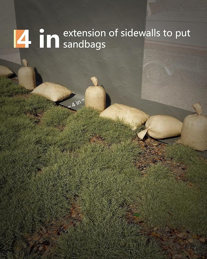 13 x 25FT Heavy Duty Carport with Roll-Up Windows, Portable Garage with Removable Sidewalls & Doors, Portable Car Tent Garage with Roll-Up Windows and All-Season Tarp, for Car, Truck,