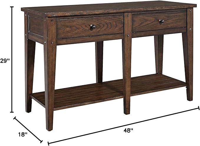 Liberty Furniture Industries Lake House Sofa Table, W48 x D18 x H29, Dark Brown