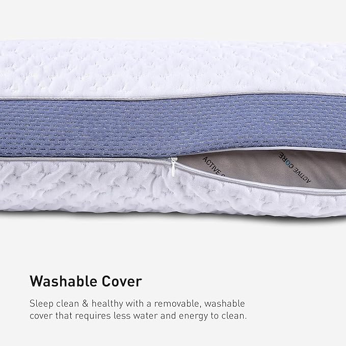 Bedgear Balance Performance Pillow – 2.0 - Moisture Wicking Bed Pillow for All Sleep Positions - Medium Firmness Bed Pillow - Washable Removable Cover – 20" W x 26" L x 5.75" H