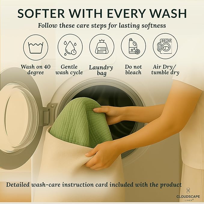 Extra Large 4 Layer Muslin Throw Blanket, 100% Cotton Blanket for Couch, Bed,Sofa, Home Decor,Pre-Washed Gauze, Best Summer Blanket, 50x70, Seafoam Green