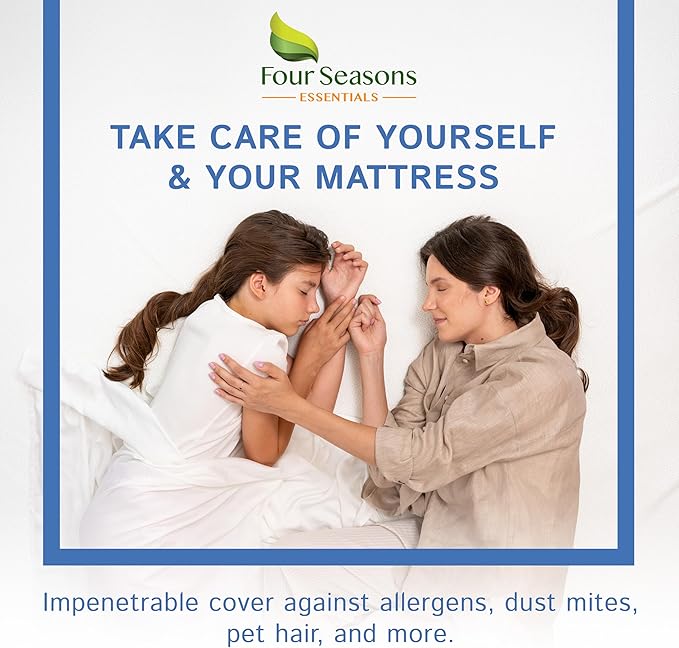 RV Short Full Mattress Protector Fits 8"-11" Depth - Zippered Waterproof Bed Bug Three Quarter 3/4 Full Mattress Encasement (48”Wx75 L) - Hypoallergenic Premium Bed Cover Protects from Dust Allergens