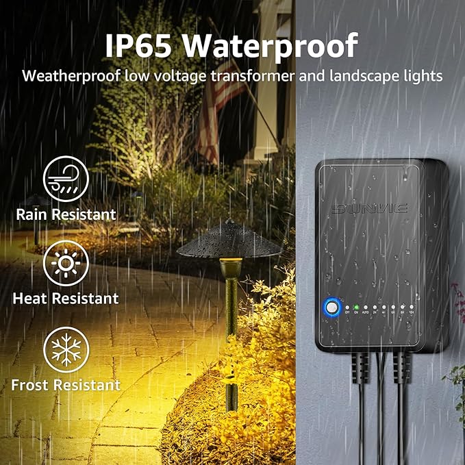 SUNVIE All-in-One RGBW Landscape Lighting Kit, 8 Pack Color Changing Low Voltage Landscape Lights with Connector Transformer 100FT Wire, 3W Multi-Color Pathway Lights for Holiday Walkway Garden Yard