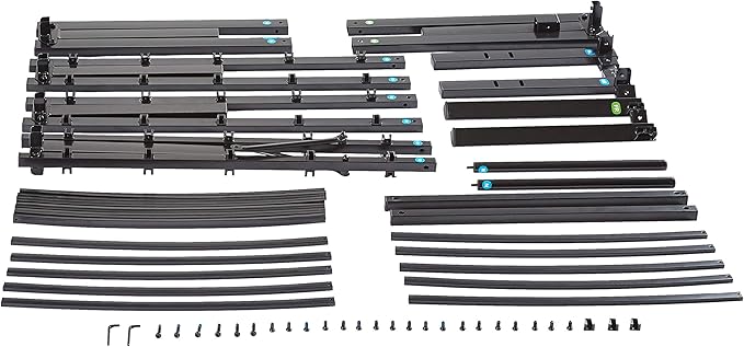 Amazon Basics Sturdy Heavy-Duty Non-Slip Platform Bed Frame Full Size Storage, Steel Slat Support, Noise Free, Easy Assembly, 18 Inch Black