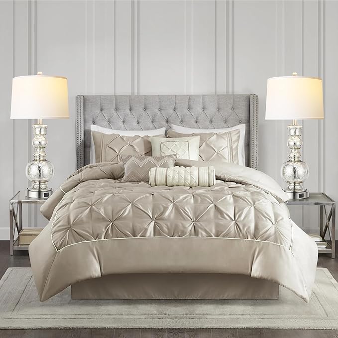 Hamucd 3-Way Dimmable Touch Control Clear Grey Glass Table Lamps Set of 2 with USB A+C for Modern Comtemporary Bedroom Nightstand Living Room Decor(Bulbs Included) (Mercury Silver)