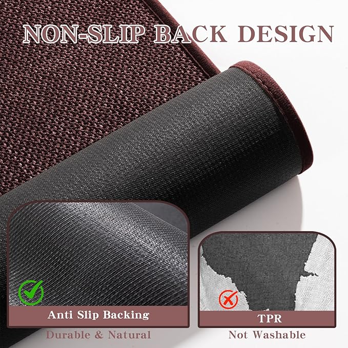 chakme Bathroom Rugs Mat 36x24, Ultra Thin Non Slip Bath Mat Large Quick Dry Absorbent Bath Mat for Bathroom Floor, (Dark Purple, 36"x24")