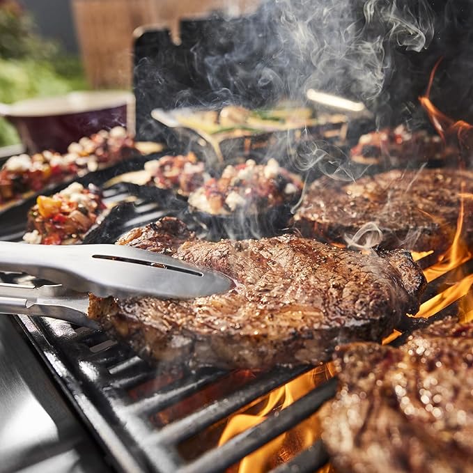 Weber Genesis E-335 Liquid Propane Gas Grill for Outdoor Cooking, 3 Burners and 1 Side Burner, Black