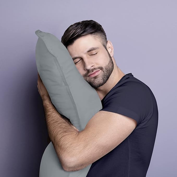 Utopia Bedding Bed Pillows for Sleeping (Grey), Standard Size, Set of 2, Hotel Pillow, Cooling Pillows for Side, Back or Stomach Sleepers