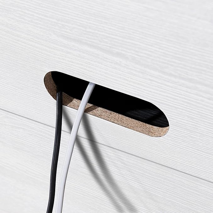 Henn&Hart Tillman Rectangular TV Stand for TV's up to 80" in, 68" Wide, White