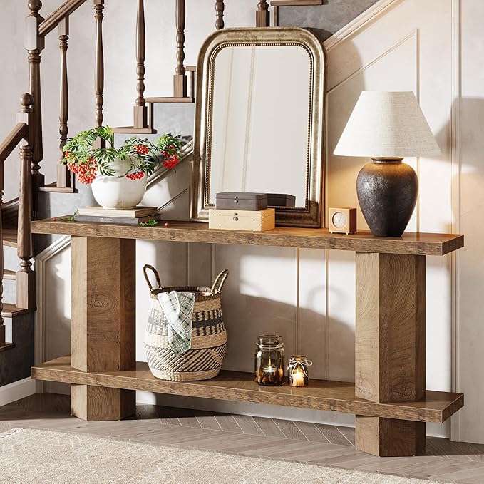 Tribesigns 71-Inch Long Console Table for Entryway, Wooden Sofa Table Behind Couch, for Living Room, Hallway, Foyer