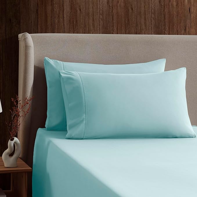 Nestl Twin XL Sheet Set - College Dorm Size - Luxury 1800 Ultra-Soft Microfiber Twin Extra Long Bed Sheets - Deep Pockets - Easy Fit - Extra Soft - 3 Piece Set (Twin XL, Light Blue)