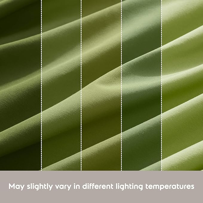 Nestl Short Queen Sheet Set - 1800 Ultra-Soft Microfiber - Double Brushed - Deep Pockets - Easy Fit - 4 Piece Set - Bed Sheets (Short Queen, Calla Green)