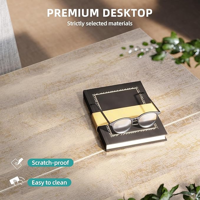 YITAHOME Coffee Table Farmhouse Coffee Table with Storage Rustic Wood Cocktail Table, Square Coffee Tables for Living Meeting Room with Half Open Storage Compartment, Grey Wash