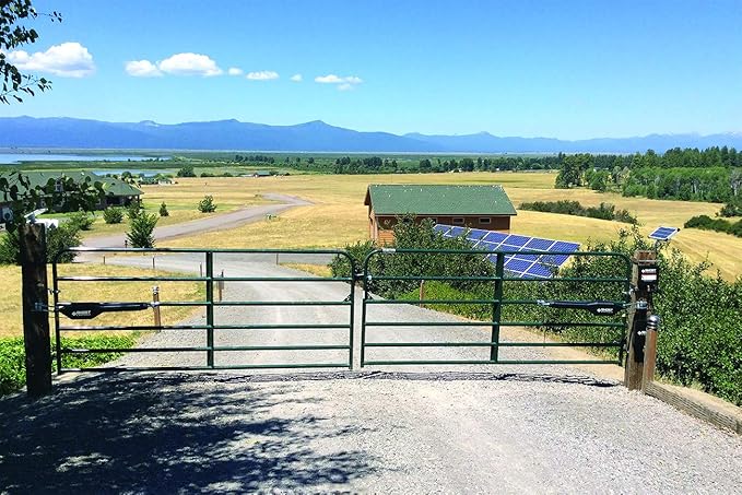 Ghost Controls TDS2XP Heavy-Duty Solar Dual Automatic Gate Opener Kit for Swing Gates Up to 20 Feet