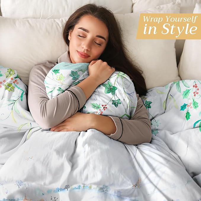 Maison d' Hermine Throw Blanket for Couch Lightweight Soft Warm Breathable Cotton Throw Blankets for Bed Girls Boys Women Men Gifts Sofa Travel Living Room Chair Bedding (60"x80", Snowy World)