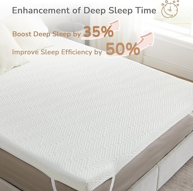 3 Inch Queen Mattress Topper, Memory Foam Mattress Topper, Premium Soft Topper for Back Pain, Bed Topper with Removable Soft Cover