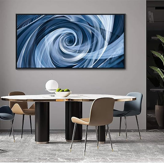 YDYSUNE Abstract art painting blue coil color graffiti white background modern artwork decoration living room bedroom kitchen 20x40 inches