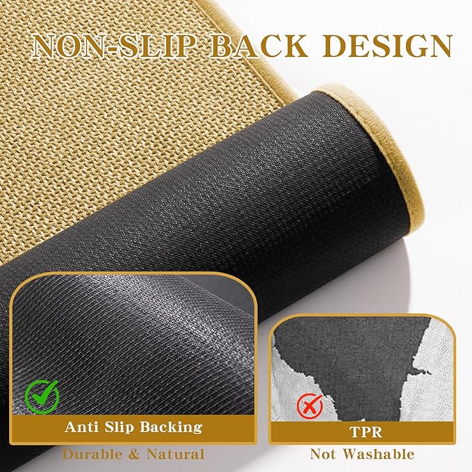 chakme Bathroom Rugs Mat 59x17, Ultra Thin Non Slip Bath Mats Runner Quick Dry Absorbent Bath Mat for Bathroom Floor, (Yellow, 59"x17")