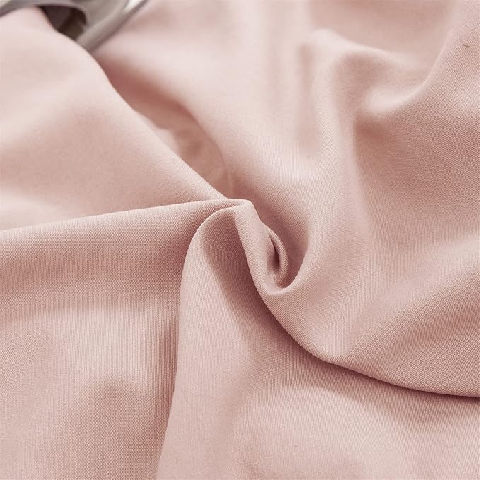 Cottonight Pink Comforter Set Full Blush Pink Bedding Set for Girls Women Mauve Quilts Blanket Solid Color Dusty Rose Comforter Set with 2 Pillowcases