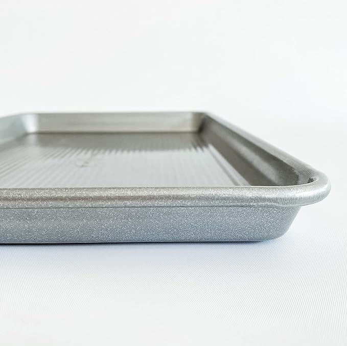 USA Pan Bakeware Aluminzed Steel 5-Piece Set Half, Cookie Sheet, Loaf, Square, Round Cake Pan