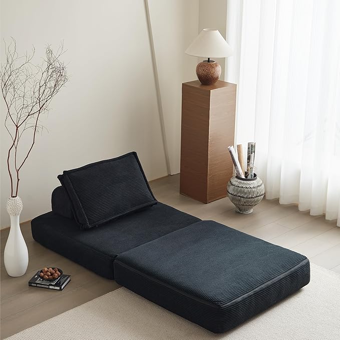 Convertible Folding Sofa Bed, Multi-Functional Sleeper sofa with Memory Foam and Back Support – Portable Futon Couch,Fold Out Chair Bed,Comfy Floor Sofa for Living Room, Bedroom, or Small Spaces