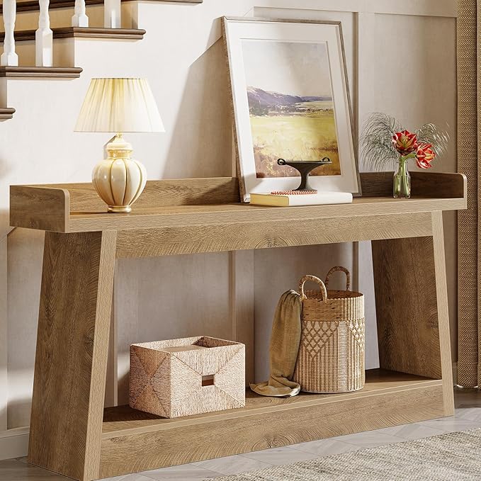 Tribesigns Extra Long Console Table, 70.9-Inch Entryway Table with Storage, Narrow Sofa Table Behind Couch, Wooden Accent Table for Hallway, Living Room, Entrance, Foyer, Rustic Brown