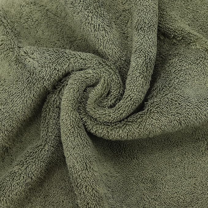 Luxury Hotel & Spa Quality Collection Highly Absorbent, Quick Dry 100% Turkish Cotton 700 GSM, Eco Friendly Towel, for Bathroom, Gym and Kitchen Soft Towel Set (Moss, Bath Towels - Set of 2)
