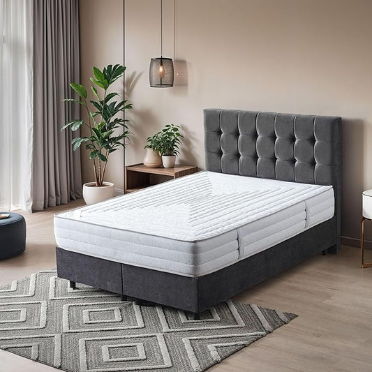 Ottomanson Twin XL 11" Safari Firm Hybrid Mattress - Made in USA - Unyielding Support & Durability - Individually Pocketed Coils & CertiPUR-US Foam - Fiberglass-Free - Bed in a Box