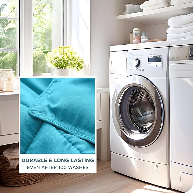 Bare Home Comforter Set - Queen Size - Ultra-Soft - Goose Down Alternative - Premium 1800 Series - All Season Warmth (Queen, Aqua)