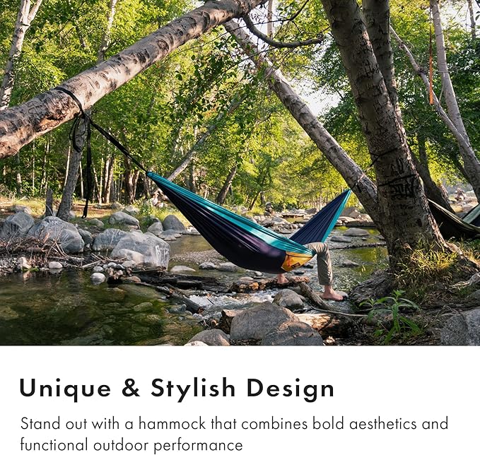 Suparpine I Hammock for Camping with Straps Included (Deep Blue, Single)