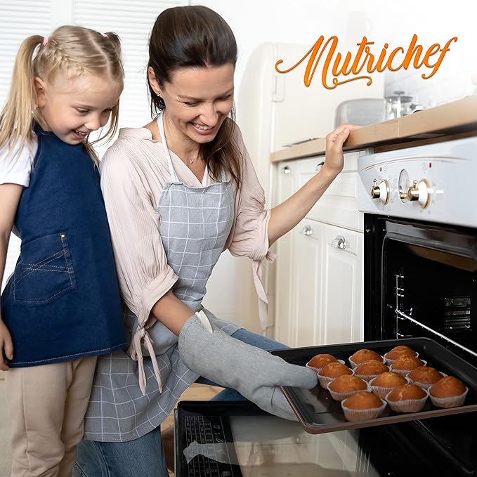8-Piece Nonstick Stackable Bakeware Set - PFOA, PFOS, PTFE Free Baking Tray Set w/Non-Stick Coating, 450°F Oven Safe, Round Cake, Loaf, Muffin, Wide/Square Pans, Cookie Sheet (Brown)