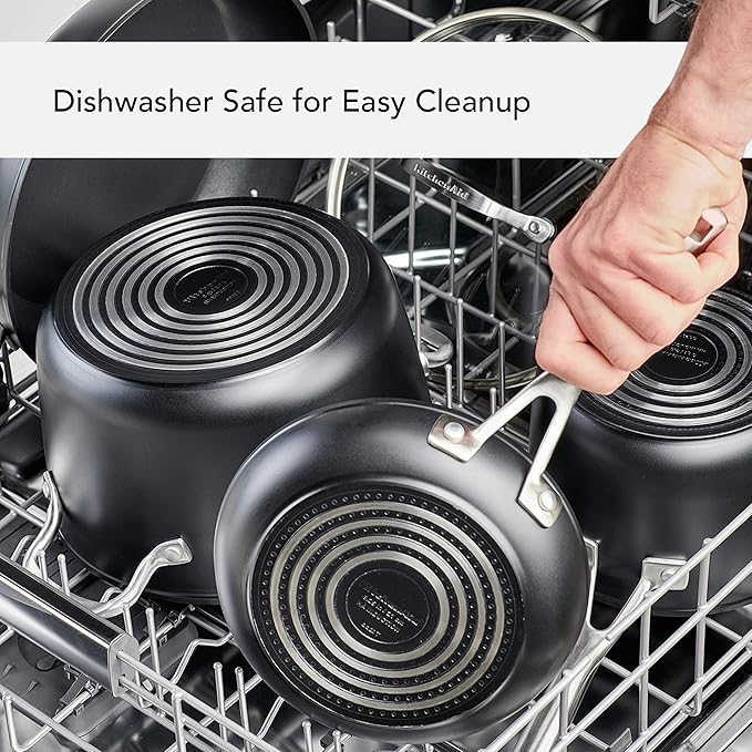 KitchenAid Hard Anodized Induction Nonstick Fry Pan/Skillet, 8.25 Inch, Matte Black