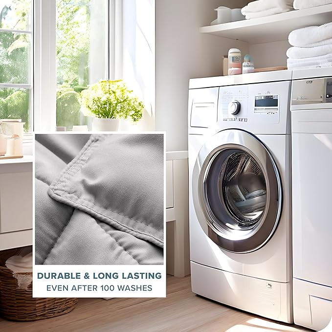 Bare Home Comforter Set - King/California King Size - Ultra-Soft - Goose Down Alternative - Premium 1800 Series - All Season Warmth (King/Cal King, Light Grey)