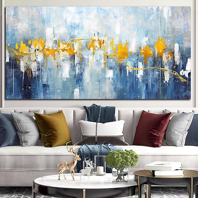 ZHAOSHOP Large Wall-Art for Living Room - Abstract Artwork for Walls - Modern Painting Wall Art Ready to Hang Size 29" x 59"